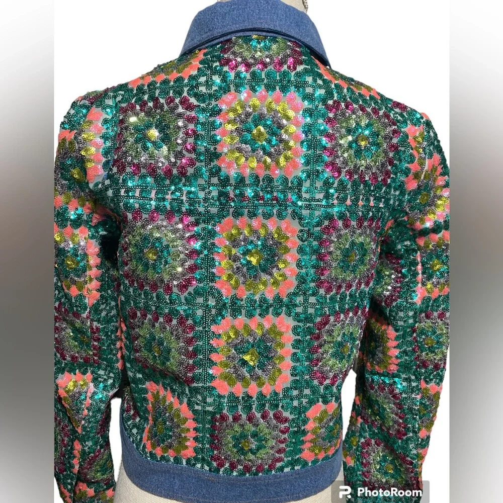 Manoush Sequin Denim Jacket - Picture 5 of 14
